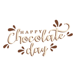 Letras del día del chocolate feliz día del chocolate Diseño PNG