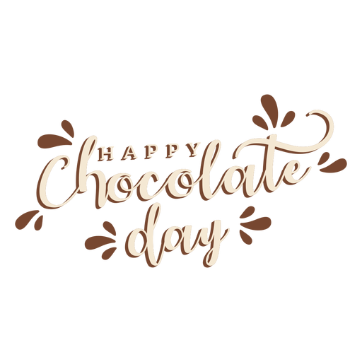 Chocolate day lettering happy chocolate day