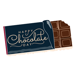 Saludo del día del chocolate feliz día del chocolate Diseño PNG