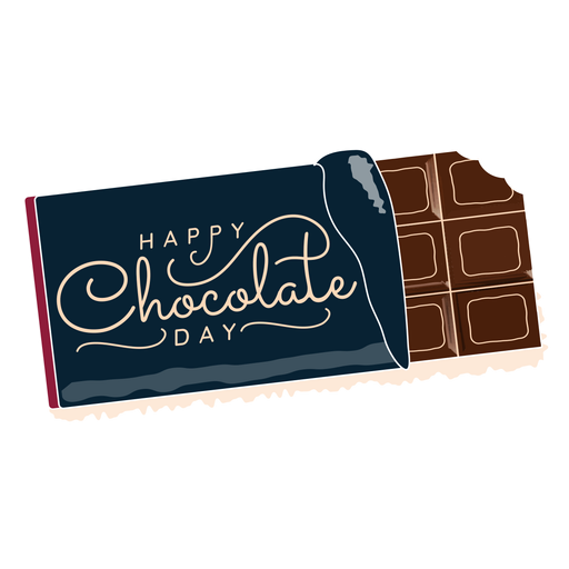 Chocolate day lettering happy chocolate day greeting PNG Design