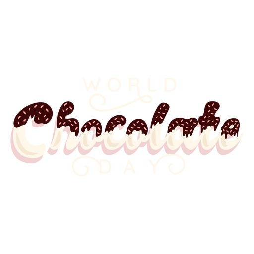 Chocolate day lettering world chocolate day