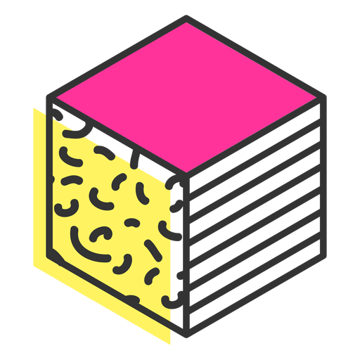 Icono de cubo Diseño PNG