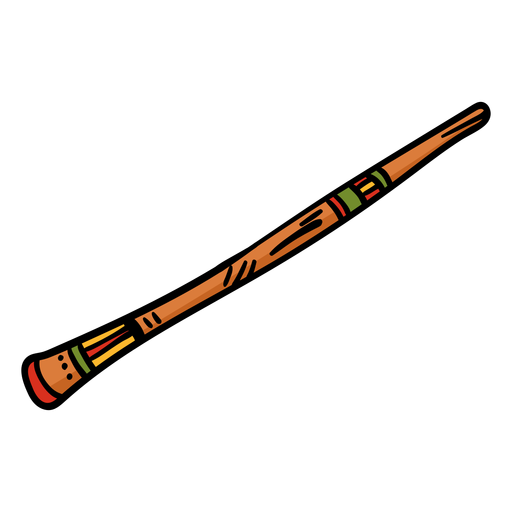 Didgeridoo musical instrument hand drawn Transparent PNG & SVG vector