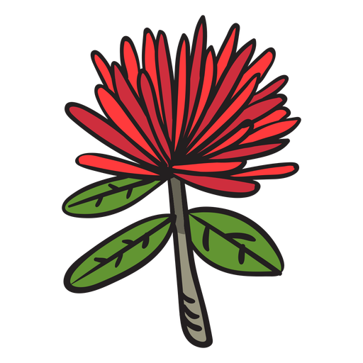Blumenhand gezeichnet PNG-Design