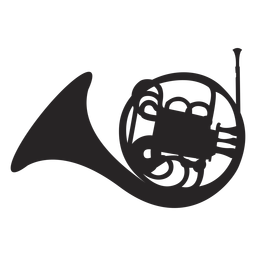 Waldhorn Musikinstrument schwarz PNG-Design