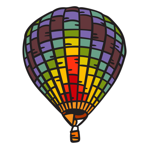 Hot air balloon hand drawn PNG Design