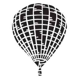 Hot air balloon black PNG Design