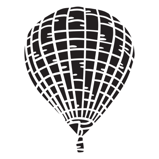 Globo de aire caliente negro Diseño PNG