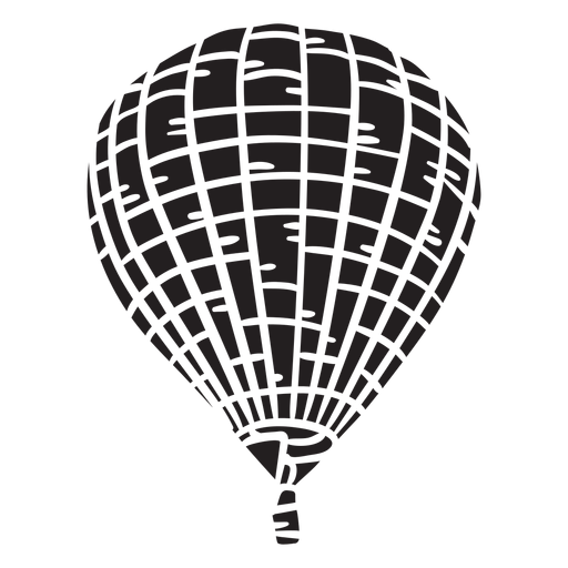 Heißluftballon schwarz PNG-Design