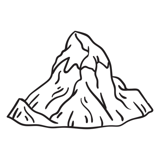 Curso gelado do pico da montanha Desenho PNG