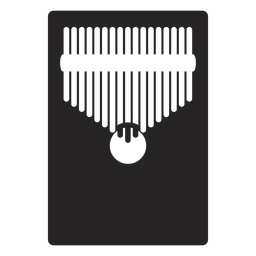 Kalimba musical instrument black PNG Design