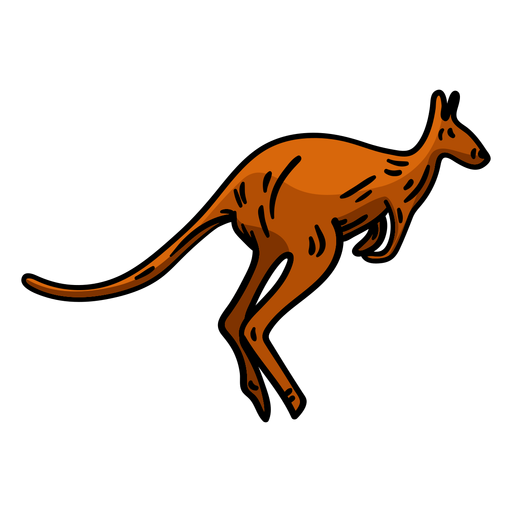 Kangaroo hand drawn