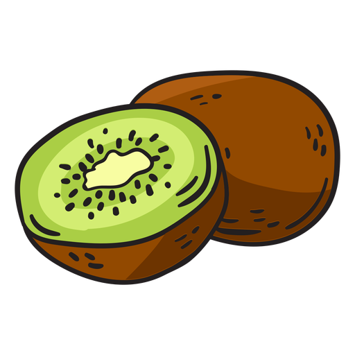 Kiwifruit hand drawn Transparent PNG & SVG vector file