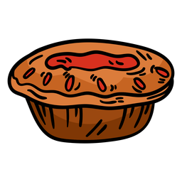 Fleischpastete Hand gezeichnet PNG-Design