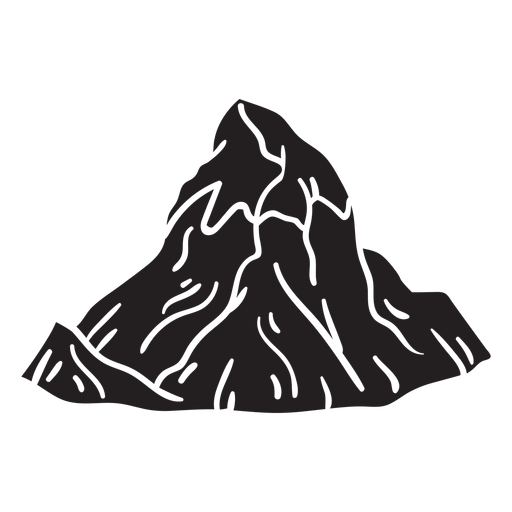 Berggipfel schwarz PNG-Design