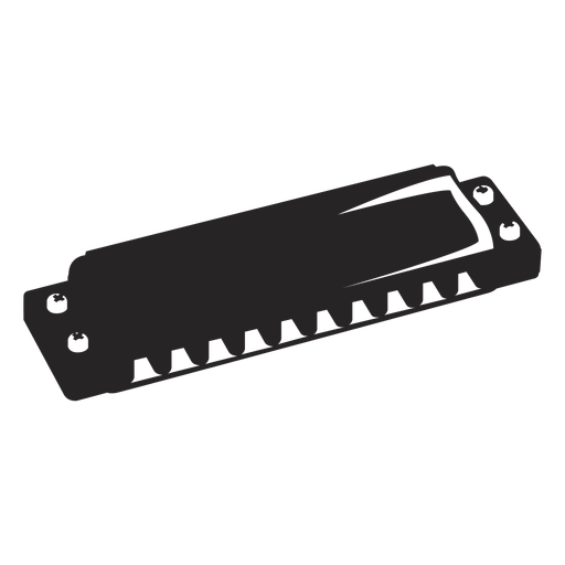 Mouth organ black PNG Design