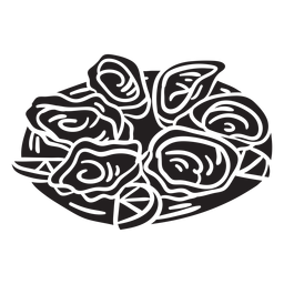 Roses tray black PNG Design