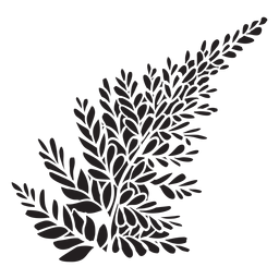 Prata samambaia preta Desenho PNG