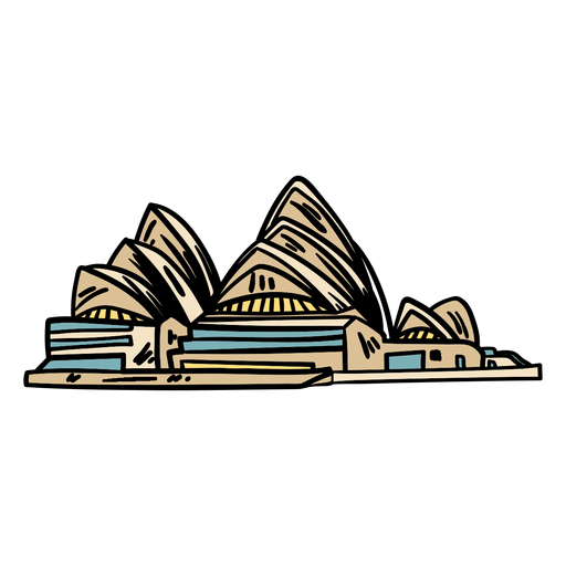 The sydney opera house hand drawn PNG Design