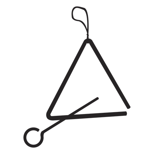 Dreieck Musikinstrument schwarz PNG-Design