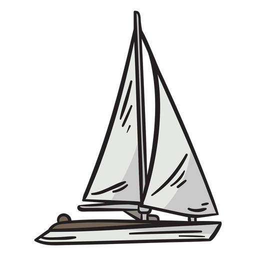 Yacht hand drawn PNG Design