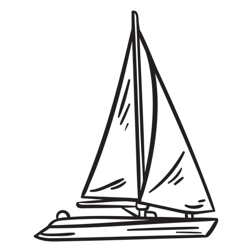 Yacht Schlaganfall PNG-Design
