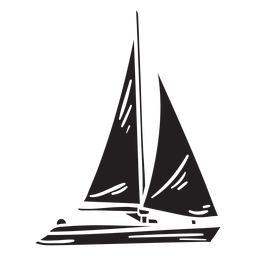 Iate preto Desenho PNG