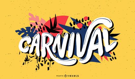 Karneval Handschrift Schriftzug Design
