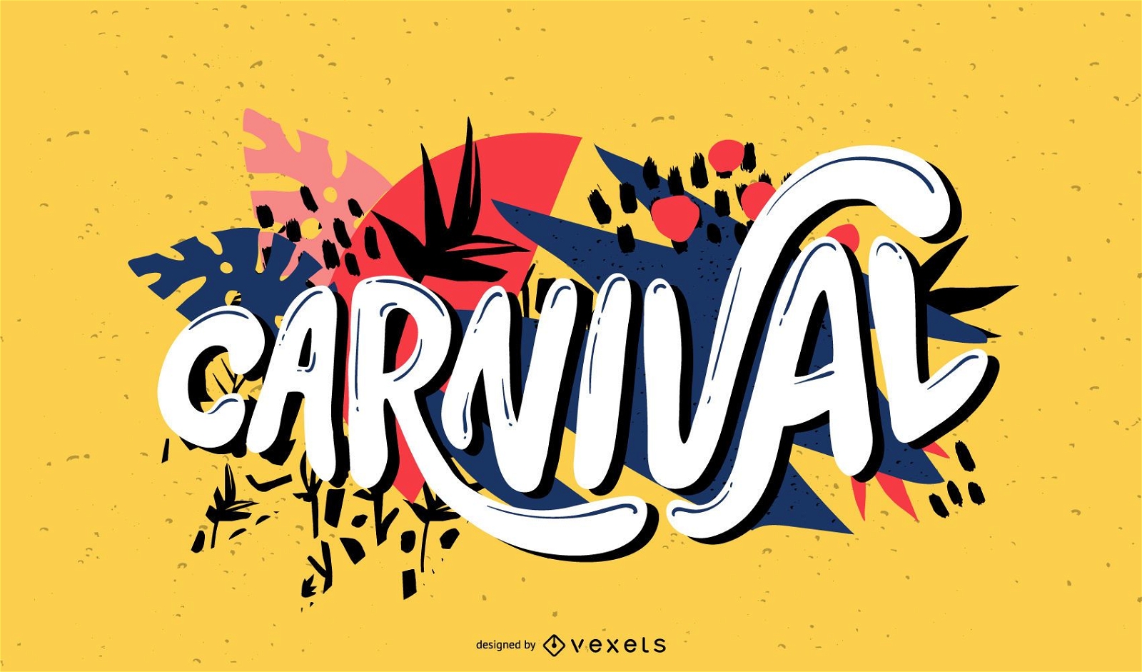 Design de letras manuscritas para carnaval