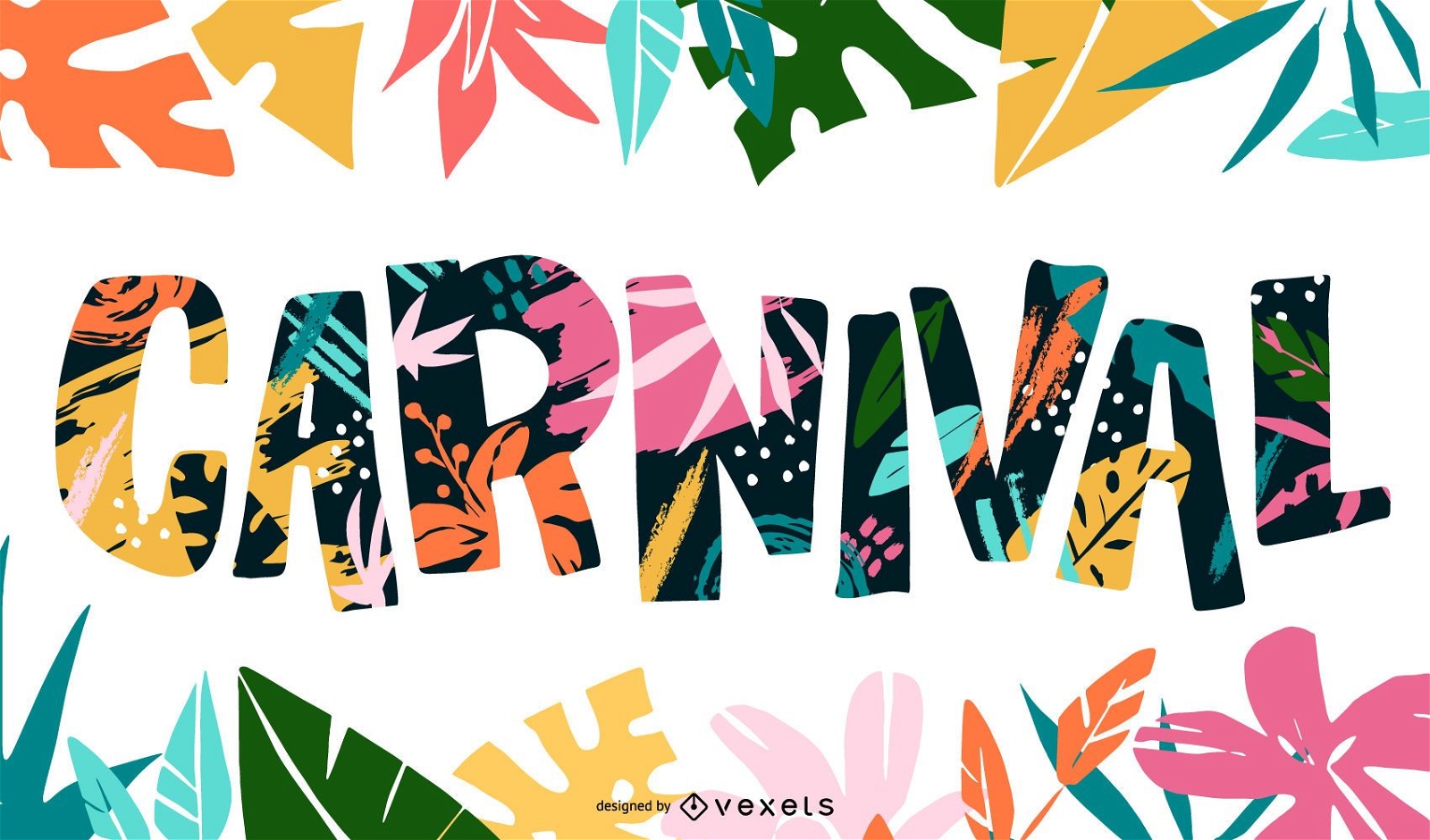 Carnaval Tropical Lettering Design