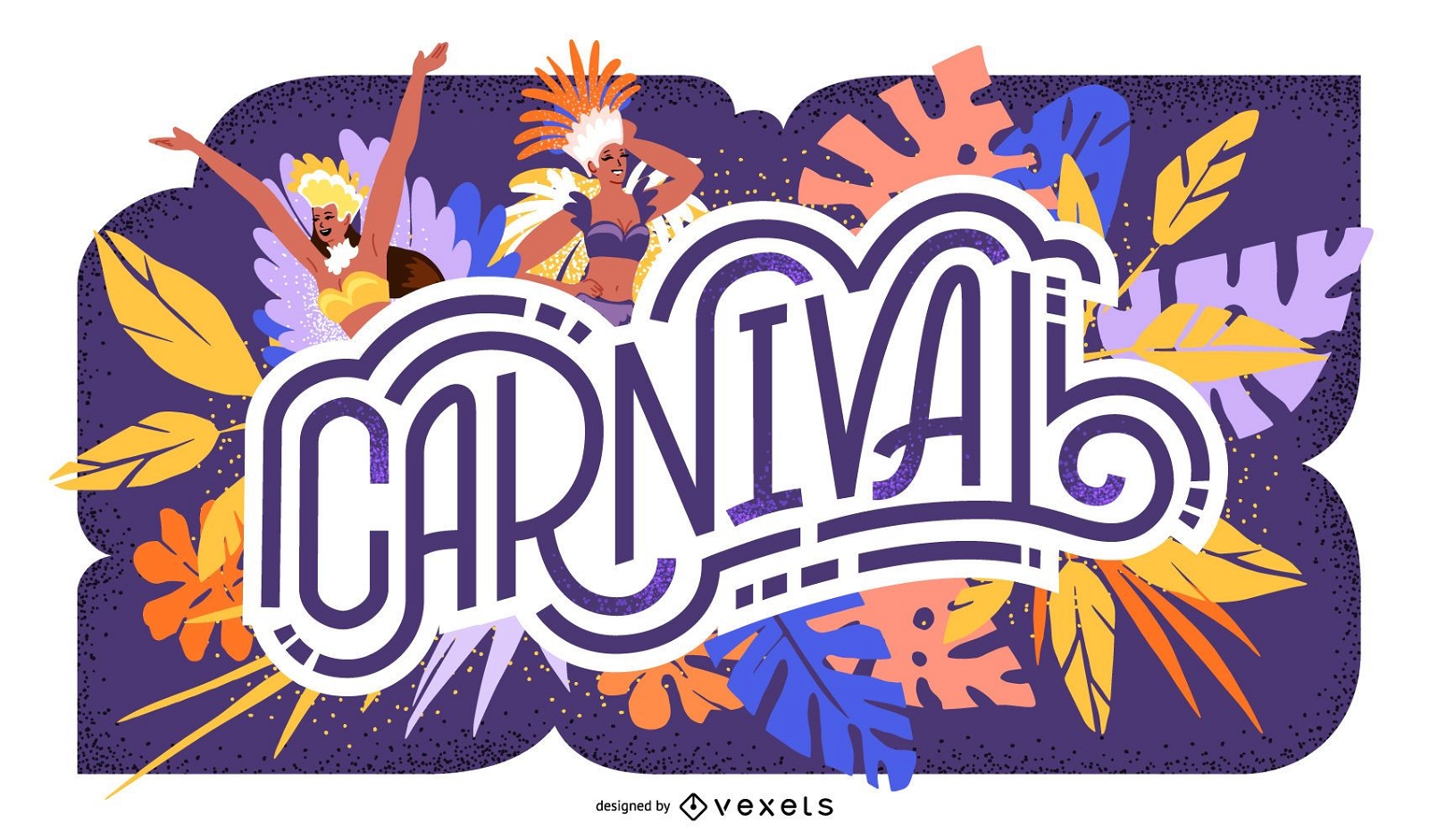 Karneval saisonale Schriftzug Design