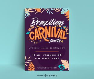 Brazilian Carnival Party Poster Brazilian Carnival Party Poster