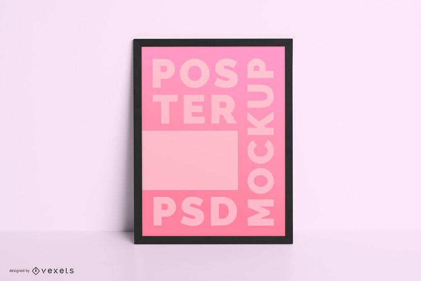 Framed poster mockup Framed poster mockup
