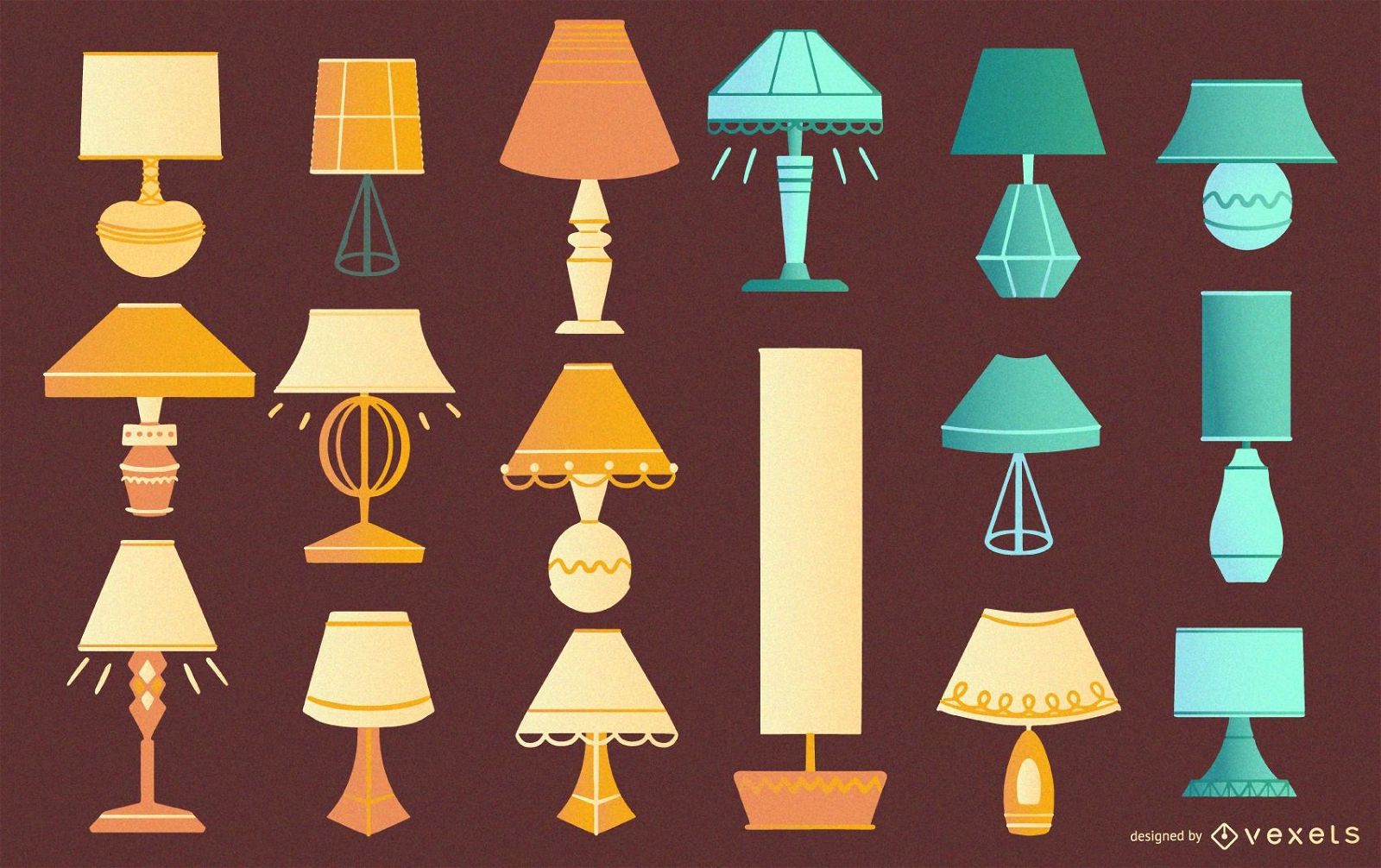 Desk lamps flat collection
