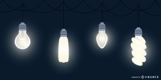Light Bulb Flat Design Pack Light Bulb Flat Design Pack