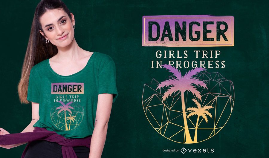 Diseño de camiseta de viaje para niñas Diseño de camiseta de viaje para niñas