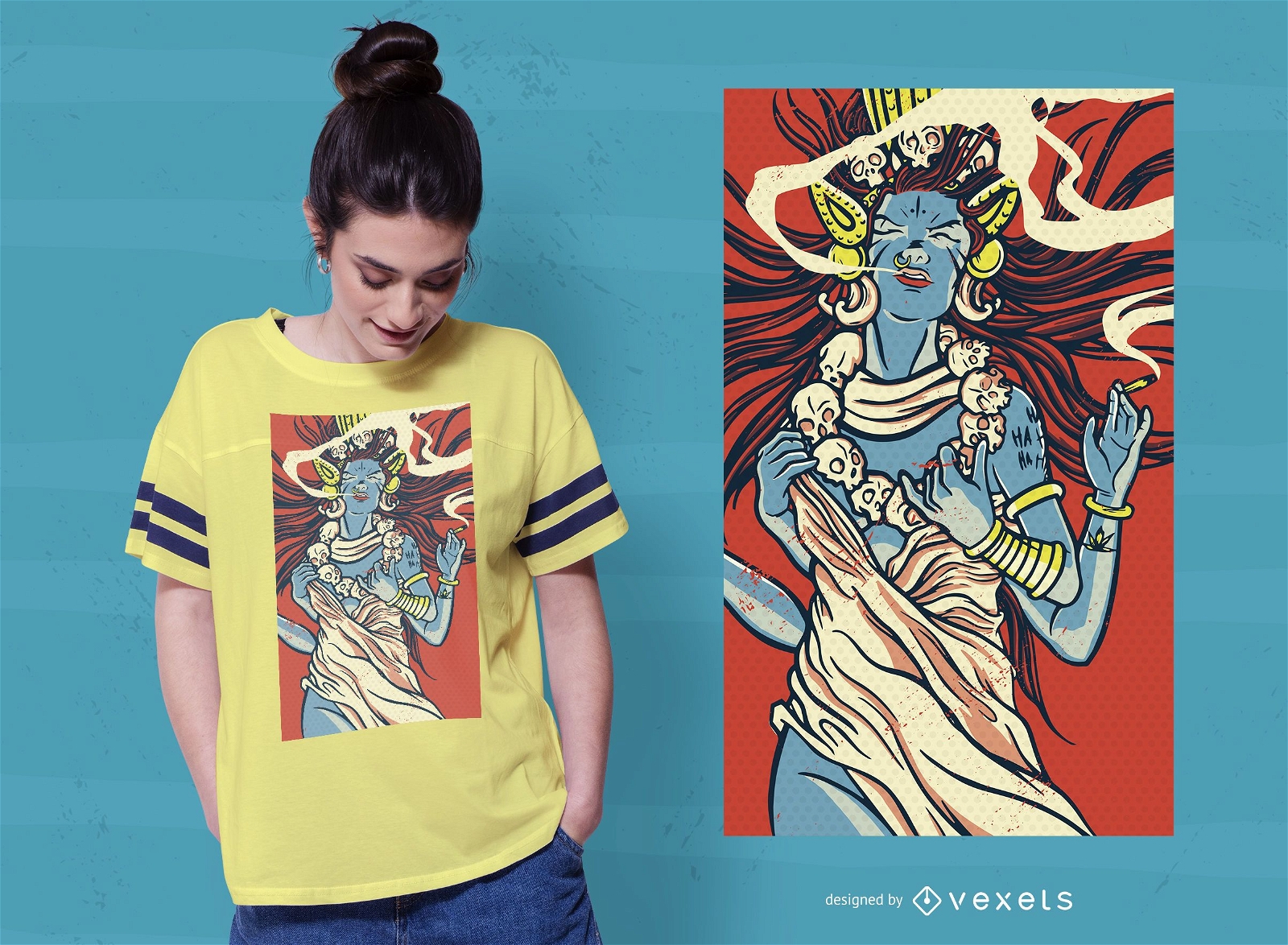 Diseño de camiseta Kali Goddess