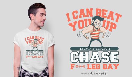 Dia da perna citação design de t-shirt Dia da perna citação design de t-shirt