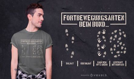 Footprint German Quote T-shirt Design Footprint German Quote T-shirt Design