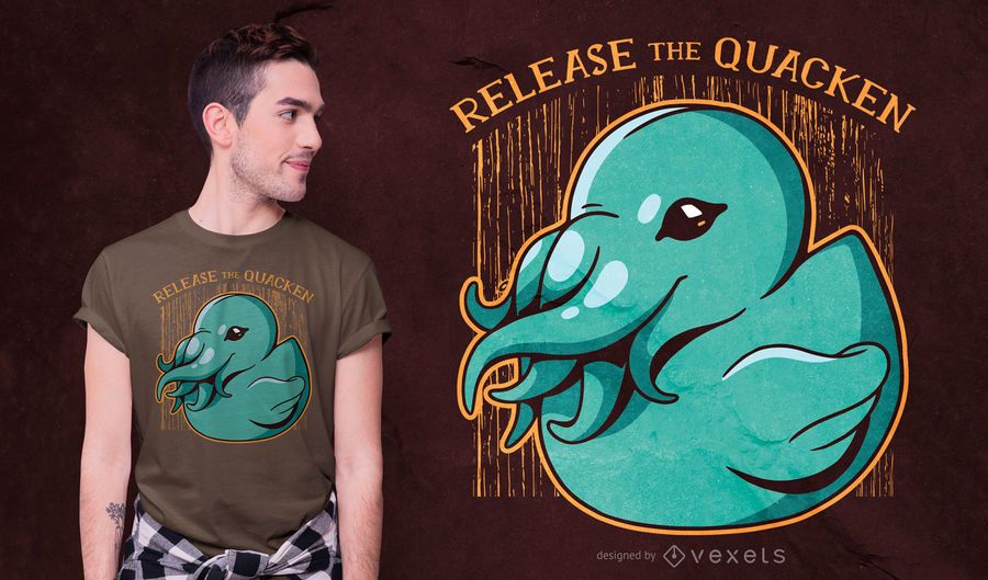 Kraken duck t-shirt design Kraken duck t-shirt design