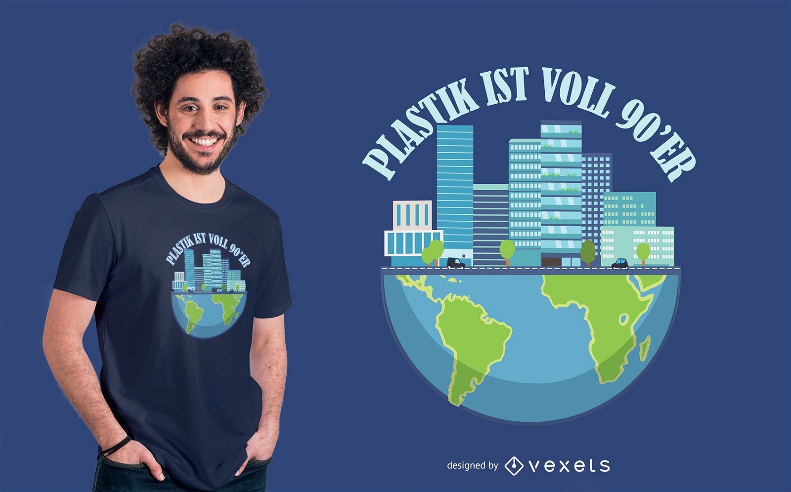 Plastikverschmutzung Deutsches Zitat T-Shirt Design