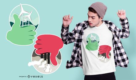 Diseño de camiseta de energía renovable Diseño de camiseta de energía renovable