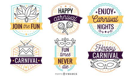 Carnival badge set Carnival badge set