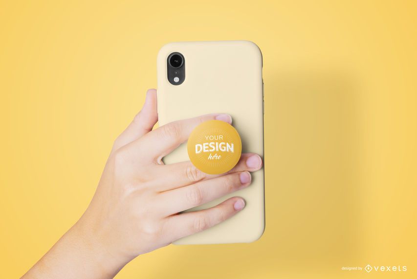 Maquete de mão Popsocket Maquete de mão Popsocket