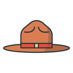 sombrero con diseño rojo de color Diseño PNG
