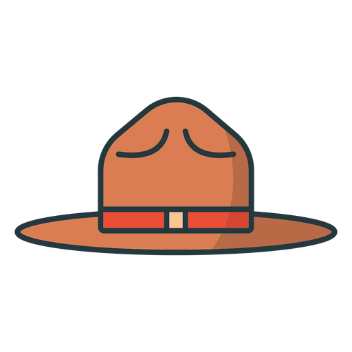 hat with red design colored PNG Design