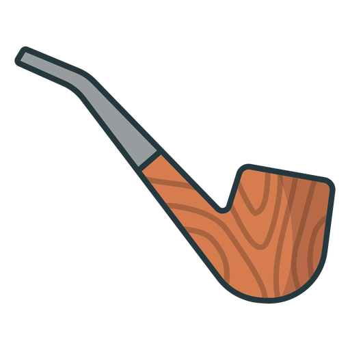 einfache Pfeife rauchfarben PNG-Design