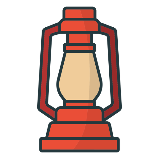 simple colored lamp lantern PNG Design