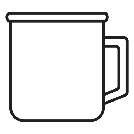 simple mug stroke PNG Design
