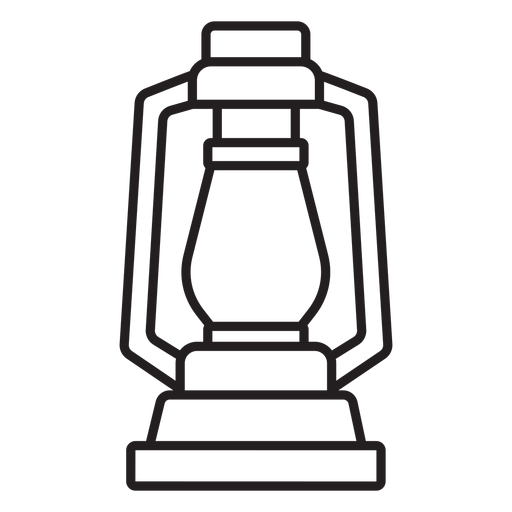 simple lamp lantern stroke